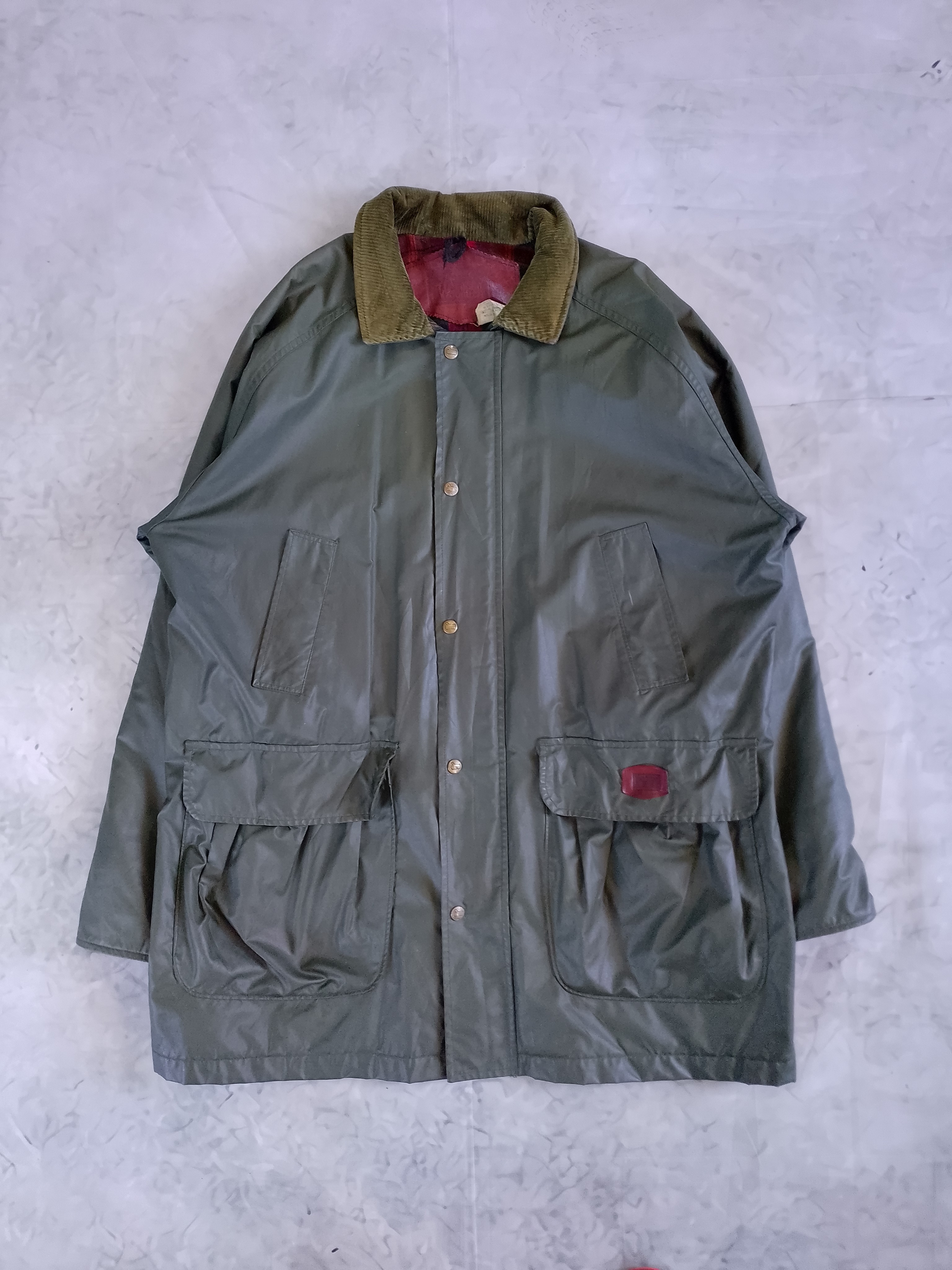 Vintage 90s Woolrich Wool Lined Field Jacket With Corduroy Collar